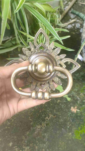 Tarikan Pintu Gebyok Kuningan Motif Gby 037 Antik 2 Pcs