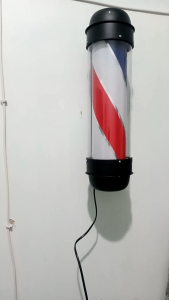 lampu barberpole untuk barbershop bisa berputar