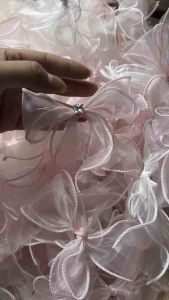 Ghim cài áo váy hình nơ voan 10cm siêu xinh gắn quần áo mũ balo phụ kiện Kemi