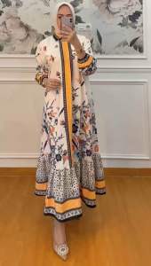 BISA COD DRESS MOTIF KATUN HOKKAIDO BUNGA BARU PREMIUM