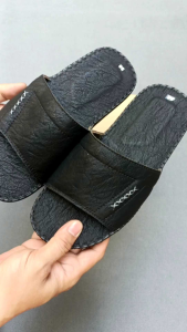 Dép da nam thời trang Dép quai ngang nam đế mỏng nhẹ êm chân  may viền chắc chắn