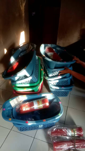 Paket Hemat 3 Pcs Bak Mandi Bayi Yutaka & Keranjang Baju & Folding Bulat/Hanger Puter