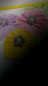 TURBAN MOTIP BUNGA NEWBORN ANAK BAYI USIA 0-3 TAHUN BAHAN JERSEY PREMIUM