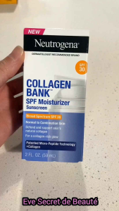 Neutrogena Collagen Bank Face Moisturizer with SPF 30 Sunscreen Daily Anti-Aging Face & Neck Collagen Cream with Micro-Peptides & SPF to Support & Protect Skin’s Natural Collagen 2 fl oz