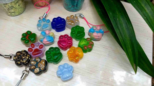 gantungan hp lucu cat Paw mini tali hp terbaru random