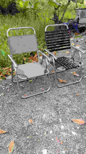 Ghế cafe lưng thấp có tay vịn - đa dạng khung và bạt phủ ghế