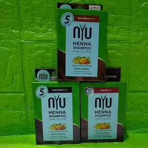 nyu henna shampo hair color/bok isi 4/ shampo pewarna rambut
