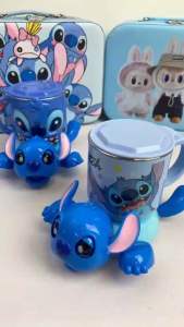 ที่รองแก้ว“สติช“ กระแสฮิตมากค่า🎉🥳 สี : ฟ้าชมพู