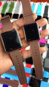 Jam Tangan Wanita LED Mewah Bahan Stainless Tali Rubber