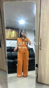CARGO & Top COordinates Fit Medium to 2XL CREPE FABRIC