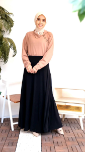 Rok Polos Panjang Mayung/ Rok Jersey Premium