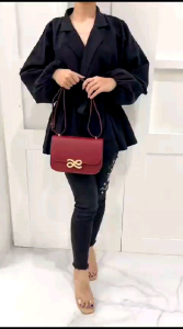 tas sling autumn pu leather free box(import)