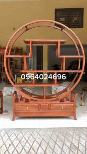 tủ ziczac cao 1m97 tròn 1m5 sâu 32 gỗ gõ và hương đá nhiều màu