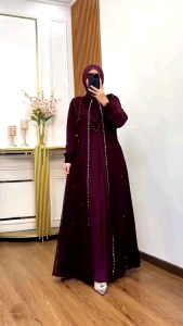 gamis pesta mewah bahan ceruty babydol mix brukat aplikasi payet mutiara terbaru devita dress  baju gamis lebaran dress maxy kekinian gamis mewah gamis elegant gamis jumbo wanita dress busui friendly fashion wanita muslim
