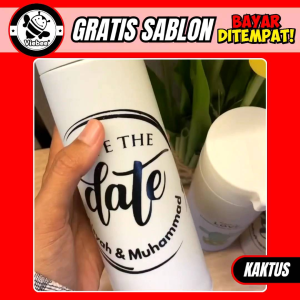 SOUVENIR BOTOL MINUM SABLON KAKTUS FREE CUSTOM DESAIN BANYAK PILIHAN