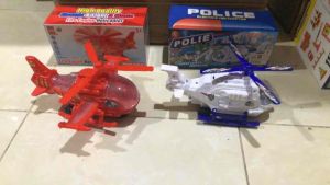 Mainan Helikopter Polisi Suara & Lampu