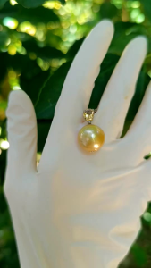 จี้มุกสีทองสีทองประดับพลอยซีทรินรูปหยดน้ำ