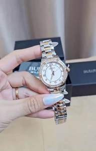 ĐỒNG HỒ NỮ CHÍNH HÃNG BULOVA 98L304 Quartz Crystal Accents Diamond Demi Rose Gold Stainless Steel For Lady