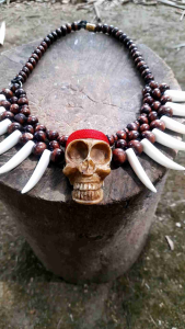 KALUNG DAYAK TENGKORAK VARIASI ATOM AKSESORIS DAYAK KALUNG PRIA WANITA