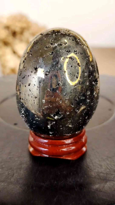 Peru Gold Pyrite Crystal Egg Ornament GPE10 - Natural Collection - Decorative Accessories & Statues - Lighting & Décor - Home Décor