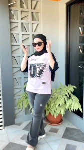 COD / KAOS WANITA LENGAN 3/4 MODEL JERSEY BASEBALL TERBARU BAHAN KATUN ASLI COMBAT20S  ADEM DAN LEMBUT / T SHIRT WANITA LENGAN MODEL PIPA KERAH BULAT SABLON PLASTISOL BERBAHAN KATUN COMBAT20S ADEM LEMBUT  SABLON PLASTISOL // T SHIRT WANITA LENGAN 3/4