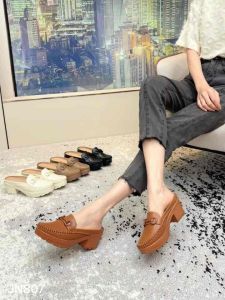 JOANNE Chunky Slop Wedges Shoes Sepatu Wanita #JN807
