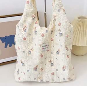 SG Korean Summer Cute Embossed Canvas Bag Large Capacity Tote Shoulder Underarm Bag Niche Design for Girls