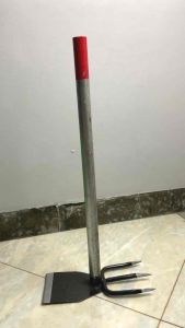 Cangkul Garukan 2in1 Gagang besi Pacul taman/Kebun Mini Garpu Sampah Selokan/Got  Baja Koret Kored Gathul Sekop/Cangkul Mini 2 Fungsi