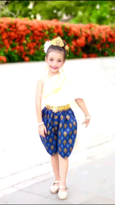 ชุดไทยสไบโจงกระเบน ชุดไทยโจงกระเบน ชูดไทยวันลอยกระทง ชูดไทยนางนพมาศ ชูดไทยโบราณ ชูดไทยสไบเด็กผู้หญิง