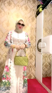 stela long cardy by soira // gamis silk printing import set outer by soira // gamis silk set outer