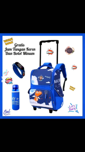 Tas Ransel Troli Anak Laki-laki Model Dinosuper Spacee: Buy 1 Get 4 untuk Anak TK, PAUD, dan SD