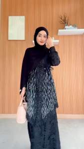AYUNDA SET TENUN BLACK - KEBAYA TENUN - BAJU TENUN KONDANGAN