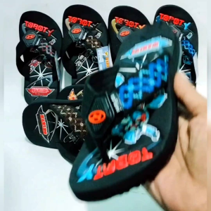 SENDAL JEPIT HARLES ANAK LAKI-LAKI USIA 4 TAHUN SAMPAI 7 TAHUN MOTIF KARAKTER ROBOT / SENDAL JEPIT HARLES ANTI SLIP DAN BERKWALITAS