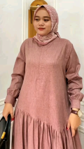 Dress Abiya bahan katun madina