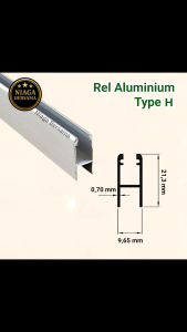 Rel Aluminium H Etalase Kitchen Set Sliding Showcase