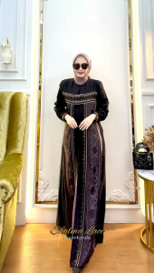 gamis brokat produk Amore by ruby edisi dress shalma Lace gamis kekinian