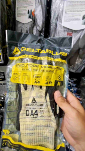 GĂNG TAY BẢO HỘ CHỐNG CẮTCHỊU NHIỆT 250 ĐỘ BÁM DÍNH CAO VECUT 52 TIÊU CHUẨN CHÂU ÂU[CHÍNH HÃNG DELTAPLUS ] (1 ĐÔI)