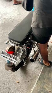 KNALPOT CB/GL/MP/TIGER MODEL GP PRO GREAT A PANJANG 25CM ORIGINAL FDI RACING EXHAUST EMBLEM DAN LIST UNGU