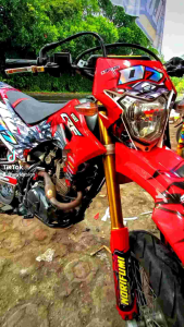 DECAL STICKER CRF 150L STRIPING VARIASI CRF 150L SIMPLE KEREN