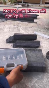 Bộ 6 và 10 mũi khoét sắt inox hợp kim đa năng Kapusi Japan mũi khoan sắt thép nhôm đa năng chất lượng cao