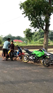 KNALPOT YAMAHA FIZ R STANDAR RACING GEMBUNG HITAM TAMENG