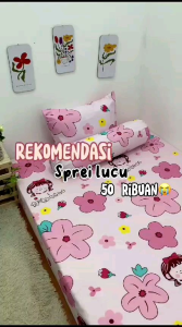 SPREI MOTIF TERBARU PINK RABBIT BAHAN POLYMICRO HALUS ADEM KARET SUDUT FREE SARUNG BANTAL DAN GULING