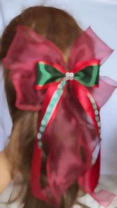 โบว์คริส์ตมาส โบว์ติดผม โบว์ใหญ่ กิ๊บติดผม