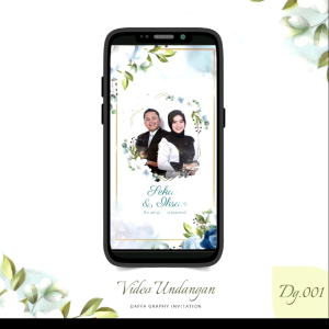 Video Undangan Pernikahan Rustic | Bonus Kartu Ucapan 100 Pcs | Desain Bunga Bergoyang | Pakai 3 Foto | Undangan Digital Pernikahan