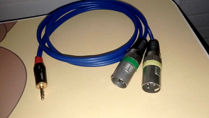 Kabel Jek Mini Stereo 3.5mm To 2 XLR Male Kabel audio Kitani