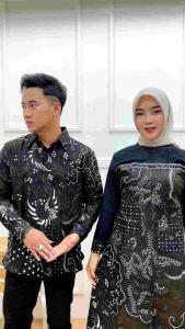 Baju Batik Couple Keluarga pasangan Suami-Istri kondangan Terbaru Kapelan Kemeja Ayah Dan Anak Laki-laki Full Katun 100% Kapas motif Lemah Teles