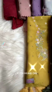 Kerudung/Hijab/Jilbab Segi Empat R139 Bordir Sulam