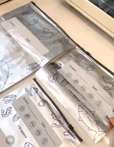 Readystock 现货🇲🇾 铝箔保鲜密封袋家用冰箱食物冷冻肉专用铝箔保鲜密封袋家用冰箱食物冷冻肉专用收纳袋保鲜袋密实冷冻袋 aluminium foil zip lock food storage bag