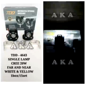TDD 4643 1PAIR SPOTLIGHT SINGLE LED LAMP HEADLIGHT FOG LAMP ALL WEATHER MINI DRIVING LIGHT FAR/NEAR HIGH/LOW