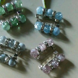 Aksesoris 76 - ( 2 PCS ) Bros Hijab Batu pecah Peniti Dagu handmade